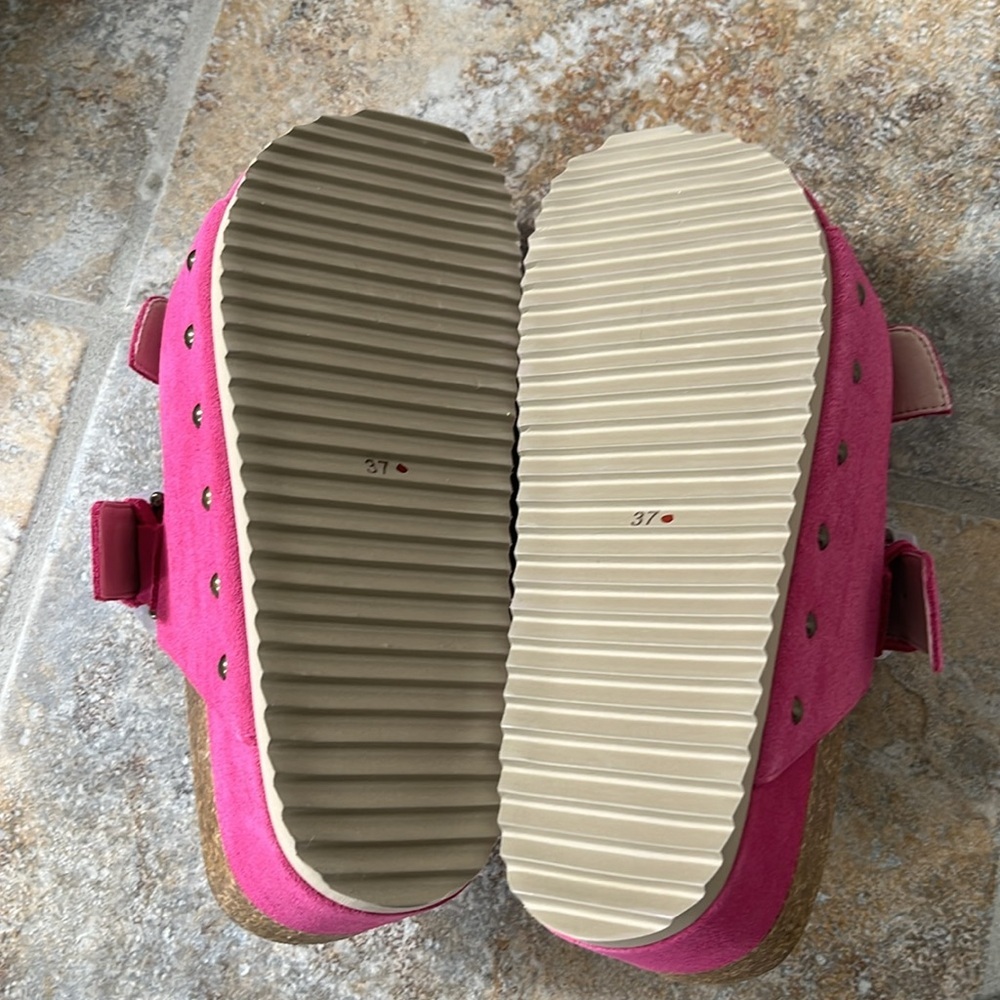 Free People x Intentionally Blank Rule Breaker Platform Suede Sandals Sz 7 NEW - Picture 13 of 14